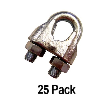 Us Cargo Control 1/16" Zinc Plated Malleable Wire Rope Clip (25 pack) MWRC116-25PK